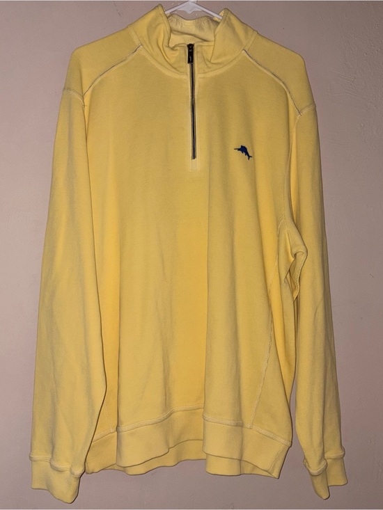 Tommy Bahama Other - Tommy Bahama men’s 1/4 zip yellow pullover top XL